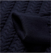 Thumbnail for your product : Dunhill Staghorn Cable-Knit Wool-Cashmere Sweater