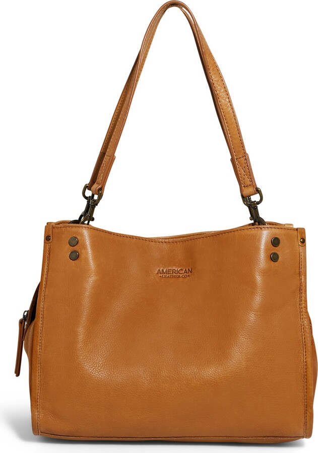 American Leather Co. Lennox Triple Entry Leather Satchel - ShopStyle