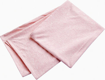 MODAIO Luxury Jersey Cotton Body Pillow Cover - Soft & Fuzzy Long Pillow Case with Zipper Closure - Knitted Cotton Pillowcase in Baby Pink