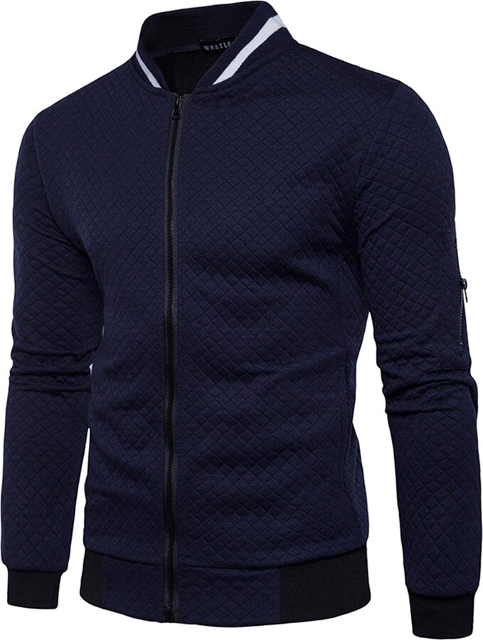VANVENE Mens Full Zip Fleece Sweatshirt Casual Long Sleeve Lightweight Active Jacket S-3XL