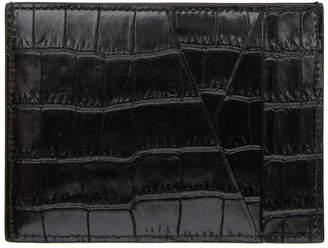 Givenchy Black Croc-Embossed Card Holder