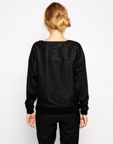Thumbnail for your product : Warehouse Black Jacquard Sweat Top