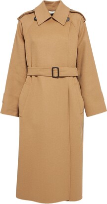Weekend Max Mara Cobalto belted wool blend trench coat
