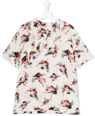 Marni Kids floral short-sleeve blouse