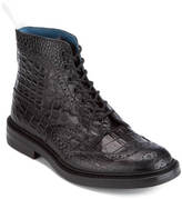 Thumbnail for your product : Tricker's Men's Stow Croc Leather Lace Up Brogue Boots - Black