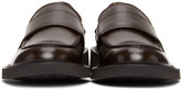 Thumbnail for your product : Bottega Veneta Brown Rubber Sole Loafers