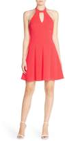 Thumbnail for your product : Amanda Uprichard Cecily Keyhole Halter Fit & Flare Dress