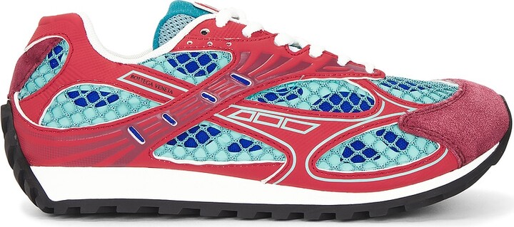 Bottega Veneta Orbit Sneaker in Red,Teal