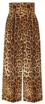 Thumbnail for your product : Dolce & Gabbana High-waisted Leopard-print Wool-blend Culottes - Womens - Leopard