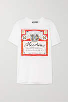 Thumbnail for your product : Moschino Budweiser Printed Cotton-jersey T-shirt - Red