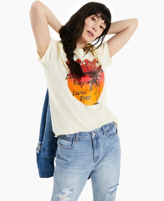 Junk Food Clothing Women's Cotton Ac/Dc-Graphic T-Shirt