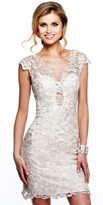 Thumbnail for your product : Faviana Lace cap sleeve cocktail dress