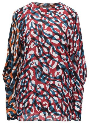 Roberto Cavalli Printed Off Shoulder Blouse - ShopStyle Long Sleeve Tops