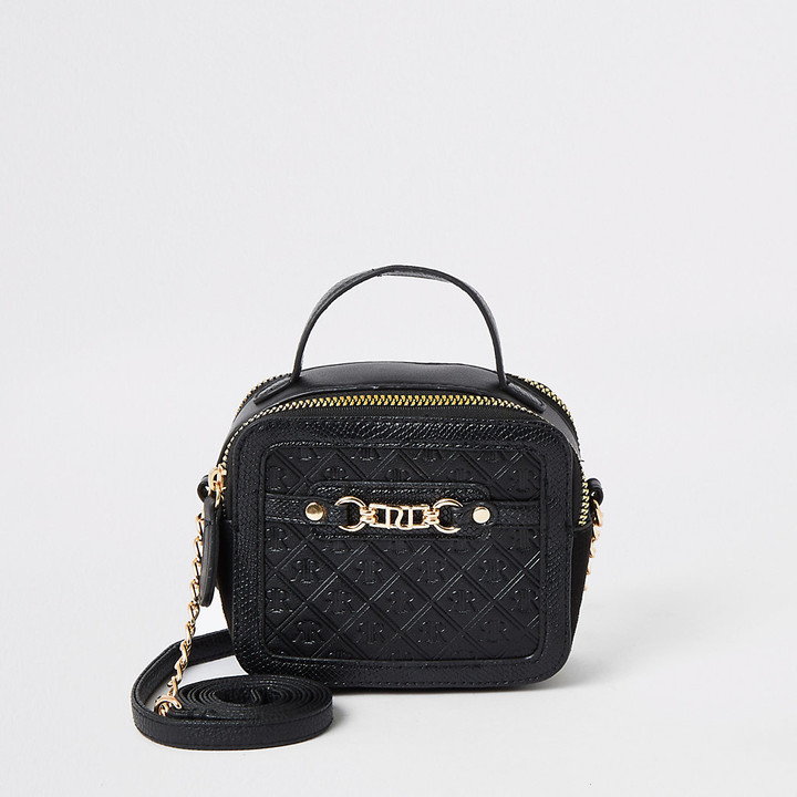 girls black ri monogram backpack