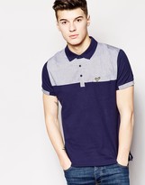 Thumbnail for your product : A Question Of Voi Jeans Polo Shirt With Chambray Panel