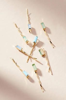 Anthropologie Crystal Clear Bobby Pin Set