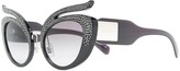 Thumbnail for your product : Miu Miu Swarovski crystal-embellished sunglasses