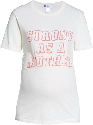 Bun Maternity Strong as a Mother Maternity Graphic Tee