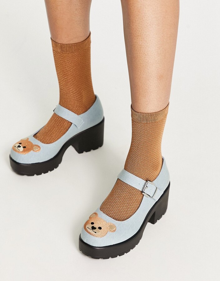 Koi Footwear KOI Tira Yogi Bear mary janes in denim ShopStyle Platforms
