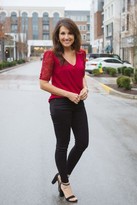 Thumbnail for your product : Gibson Cyndi Spivey Lace Puff Sleeve Top