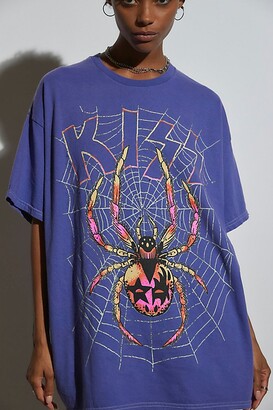 Urban Outfitters Kiss Spiderweb Oversized Graphic Tee - ShopStyle T-shirts