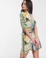 Thumbnail for your product : AX Paris floral boarder print shift dress