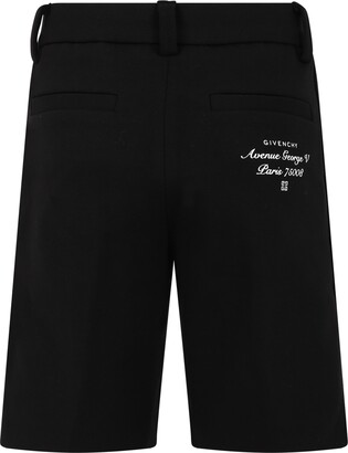 Givenchy Black Shorts For Boy With Logo