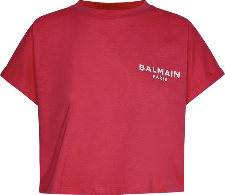 Balmain Women's Pink T-shirts | ShopStyle