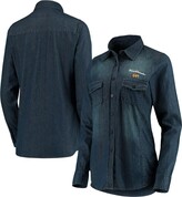 Thumbnail for your product : Antigua Women's Denim Chicago Blackhawks Outlook Long Sleeve Button-Up Shirt