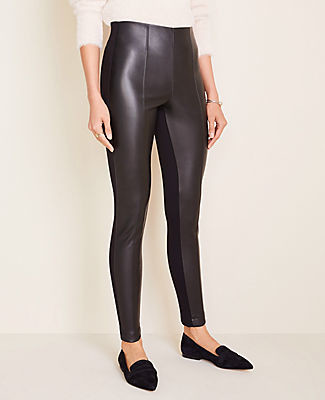 side zip leather pants