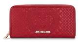 Thumbnail for your product : Love Moschino Embossed Faux Leather Zip-Around Wallet