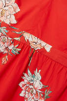 Thumbnail for your product : Paul & Joe Jtania Floral-print Cotton-poplin Maxi Dress - Red