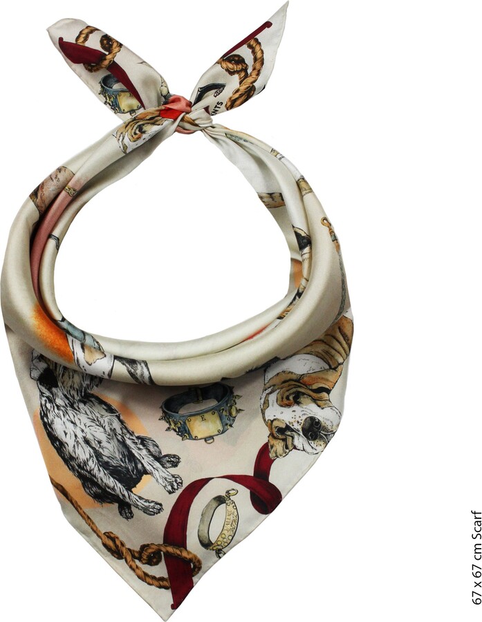 Klements Neutrals Good Boy Silk Scarf