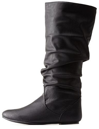 Charlotte Russe Slouchy Flat Knee-High Boots - ShopStyle