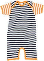 Thumbnail for your product : giggle Better Basics Short-Sleeve Striped Lap Shoulder Romper (Organic Cotton)