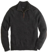 Thumbnail for your product : J.Crew Tall rustic merino elbow-patch half-zip sweater