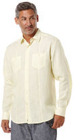 Thumbnail for your product : Cubavera 100% Linen Long Sleeve Two Pocket Shirt