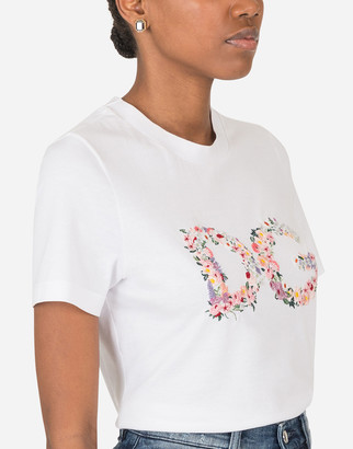 Dolce & Gabbana Jersey t-shirt with floral embroidery