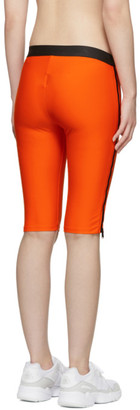 Heron Preston Orange Biker Shorts