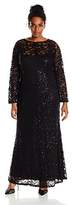 Thumbnail for your product : Marina Women's Plus-Size Long Lace Dress