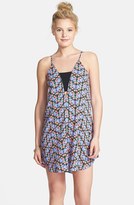 Thumbnail for your product : Lush Floral Print Trapeze Dress (Juniors)