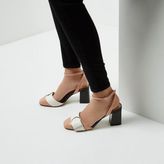 Thumbnail for your product : River Island Womens Nude ankle strap buckle block heels