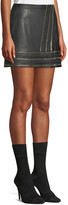 Thumbnail for your product : Alice + Olivia Jaya Leather Mini Skirt w/ Chain Trim
