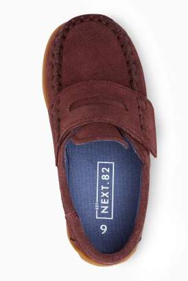 Next Boys Plum Suede Penny Loafers (Younger)