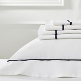 Thumbnail for your product : The White Company Savoy Flat Sheet, White/Navy, Single
