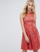 Thumbnail for your product : Little Mistress Lace Panelled Skater Dress