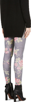 Thumbnail for your product : McQ Black Houndstooth Floral Print Leggings