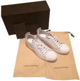 Thumbnail for your product : Louis Vuitton White leather Punchy Sneakers