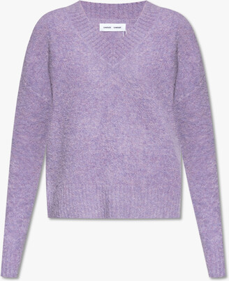 Mila v-neck sweater Samsøe & Samsøe en coloris Violet Femme Vêtements Sweats et pull overs Sweats et pull-overs 