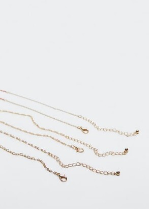 MANGO Crystal bead necklace gold